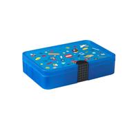 LEGO Sorting Box - Organizing Minifigures, Vehicles, and Elements - Safe Plastic Material, Portable, Customizable, Toy Storage, Blue Iconic
