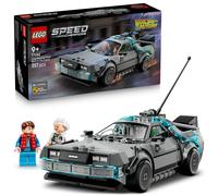 LEGO Speed Champions Time Machine from Back to the Future Toy - Car Model Kit w/Doc Brown & Marty McFly Minifigures - Gift for 9+ Year Old Boys, Girls & Movie Fans - 77256