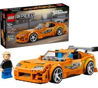 LEGO Speed Champions The Fast and The Furious Toyota Supra MK4 Car Toy - Model Kit w/Bryan O'Conner Minifigure - STEM Gift for 10+ Year Old Boys & Teenage Movie Fans - 77260