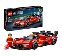 LEGO Speed Champions Ferrari 499P Race Car Toy - STEM Model Kit w/Collectible Driver Minifigure - Motorsport Merchandise Gift for 9+ Year Old Boys & Fans - 77261
