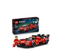 LEGO Speed Champions Ferrari 499P Race Car Toy - STEM Model Kit w/Collectible Driver Minifigure - Motorsport Merchandise Gift for 9+ Year Old Boys & Fans - 77261