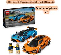 LEGO Speed Champions Lamborghini Revuelto & Huracán STO (77238) Car Kit, 607 PCS
