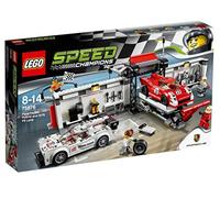 LEGO Speed Champions Porsche 919 Hybrid and 917K Pit Lane Building Set (Multi-Colour)