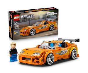 LEGO Speed Champions The Fast and The Furious Toyota Supra MK4 Car Toy - Model Kit w/Bryan O'Conner Minifigure - STEM Gift for 10+ Year Old Boys & Teenage Movie Fans - 77260