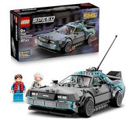 LEGO Speed Champions Time Machine from Back to the Future Toy - Car Model Kit w/Doc Brown & Marty McFly Minifigures - Gift for 9+ Year Old Boys, Girls & Movie Fans - 77256