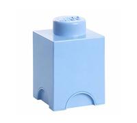 Lego Square 1-Stud 1.2L Stackable Storage Brick Light Blue