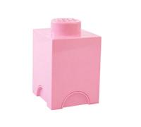 Lego Square 1-Stud 1.2L Stackable Storage Brick Light Pink