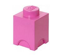 Lego Square 1-Stud 1.2L Stackable Storage Brick Pink