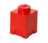Lego Square 1-Stud 1.2L Stackable Storage Brick Red