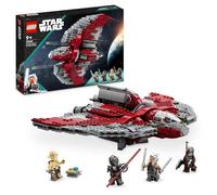 LEGO Star Wars Ahsoka Tano's T-6 Jedi Shuttle Set, Buildable Toy Starship for 9 Plus Year Old Boys & Girls, with 4 Minifigures incl. Sabine Wren and Marrok with Lightsabers, Ahsoka Series Gift 75362