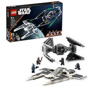 LEGO Star Wars Mandalorian Fang Fighter vs. TIE Interceptor 75348 Building Toy Set, May The 4th Star Wars Gift for Fans Aged 9 and Up; with 3 Characters Including The Mandalorian