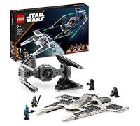 LEGO Star Wars Mandalorian Fang Fighter vs. TIE Interceptor Building Toy Set for 9 Plus Year Old Boys and Girls, with 3 Minifigures, Droid Figure and Darksaber, Collectible Kids' Gift Idea 75348