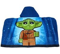 Lego Star Wars Mandalorian Kids Bath/Pool/Beach Soft Cotton Terry Hooded Towel Wrap, 24 in x 50 in, by Franco (Official Lego Product)