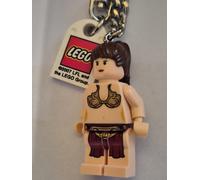 Lego Star Wars Princess Leia Jabba Slave Minifigure Keyring Rare Grey Tag 851938