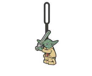 Lego Star Wars Silicone Luggage Tag for Travel Suitcase Backpack - Yoda (52222) Non-Toxic & Odorless with writable Surface on Back for ID