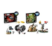 LEGO Star Wars SMART Play Bundle: Darth Vader’s TIE Fighter All-In-One Set 75421 & Yoda’s Hut and Jedi Training Compatible Set 75422 - Interactive Toys - Gifts for 8+ Year Old Boys & Girls