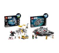 LEGO Star Wars SMART Play Bundle: Luke’s Red Five X-Wing All-In-One Set 75423 & Millennium Falcon Compatible Set 75426 - Interactive Toys - Gifts for 9+ Year Old Boys & Girls