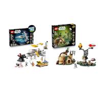 LEGO Star Wars SMART Play Bundle Luke's Red Five X-Wing All-In-One Set 75423 & Yoda's Hut and Jedi Training Compatible Set 75422 - Interactive Toys - Gifts for 8+ Year Old Boys & Girls