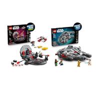 LEGO Star Wars SMART Play Bundle: Throne Room Duel & A-Wing All-In-One Set 75427 & Millennium Falcon Compatible Set 75426 - Interactive Toys - Gifts for 9+ Year Old Boys & Girls