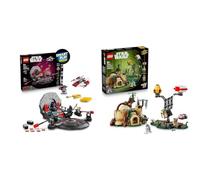 LEGO Star Wars SMART Play Bundle: Throne Room Duel & A-Wing All-In-One Set 75427 & Yoda’s Hut and Jedi Training Compatible Set 75422 - Interactive Toys - Gifts for 9+ Year Old Boys & Girls