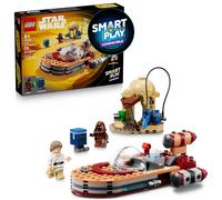 LEGO Star Wars SMART Play: Lukes Landspeeder - Building Toy for Action Play - Compatible Set with a SMART Tag and 2 Minifigures - Gift for Boys, Girls