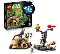 LEGO Star Wars SMART Play: Yodas Hut and Jedi Training - Building Toy for Role Play - Compatible Set with 2 SMART Tags and 2 Minifigures - Gift for Bo