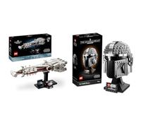 LEGO Star Wars Tantive IV Set, Collectible 25th Anniversary Starship Model Kit & 75328 Star Wars The Mandalorian Helmet Buildable Model Kit, Display Collectible Decoration Set for Adults, Men