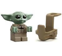 LEGO Star Wars: The Child - Grogu - Baby Yoda Minifigure with Carrier/Backpack - Very Small (Less Than 1 inch Tall), Clear