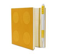 LEGO Stationery Locking Notebook with Gel Pen - Yellow | Hardcover, School, College, Office