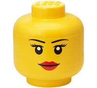 LEGO Storage Head MEDIUM Girl Storage Box & Lid Kids TOY BOX BEDROOM TIDY BNIB