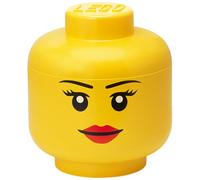 LEGO Storage Head Small Boy | Iconic Small Size Girl Face Design, BPA and PVC-Free Plastic, Versatile Toy Bin Compatible with LEGO Storage Bricks