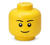 LEGO Storage Head Small Boy | Iconic Small Size Girl Face Design, BPA and PVC-Free Plastic, Versatile Toy Bin Compatible with LEGO Storage Bricks