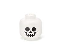 Lego Storage Head Small - Skeleton - Polypropylene Storage Box with Lid for Kids' Toy Storage Stackable Organizer and Fun Storage Solution Toy Box