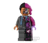 LEGO Super Heroes Minifigure Two-Face Dark Blueish Gray Suit