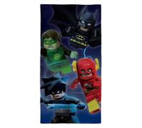Official Lego DC Superheroes Beach Towel - Batman, Flash, Nightwing & Green Lantern Design - 70 x 140cm - 100% Cotton