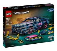 LEGO Technic Custom Garage Ford Mustang GT Car Toy - Model Kit w/ V8 Engine, HOG Steering & Swappable Body Parts - Birthday Gift Idea for 10+ Year Old Boys - 42236