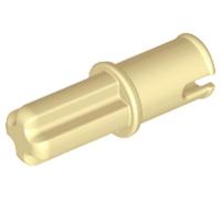 LEGO Technic, Axle 1L with Pin without Friction Ridges Part 3749 (Tan, 10, Bricks)