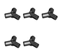 LEGO Technic, Axle and Pin Connector Angled Triple - 120 degrees, Part 10288 (Black, 5, Bricks)