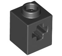 LEGO Technic, Brick 1 x 1 with Axle Hole, Part 73230, Choose Your Colour (Black, 10, count)