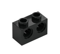 LEGO Technic, Brick 1 x 2 with Axle Hole - Choose Your Colour (Part 32000) (Black, 10, count)