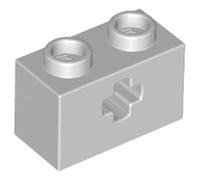 LEGO Technic, Brick 1 x 2 with Axle Hole, Part 32064, Choose Your Colour, Part 32064, Choose Your Colour (Light Bluish Gray, 10, count)