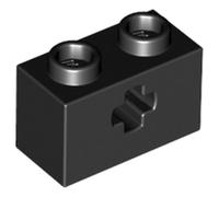 LEGO Technic, Brick 1 x 2 with Axle Hole, Part 32064, Choose Your Colour, Part 32064, Choose Your Colour (Black, 10, count)