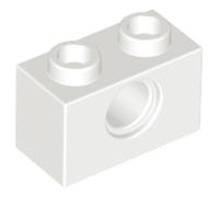 LEGO Technic, Brick 1 x 2 with Hole, Part 3700, Choose Your Colour (White, 10, Bricks)