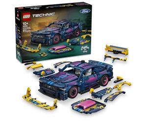 LEGO Technic Custom Garage Ford Mustang GT Car Toy - Model Kit w/ V8 Engine, HOG Steering & Swappable Body Parts - Birthday Gift Idea for 10+ Year Old Boys - 42236