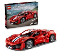 LEGO Technic Ferrari 488 PISTA Car Toy - Model Kit w/ V8 Engine, Steering & Differential - Gaming Decor - Birthday Gift for 9+ Year Old Boys & Motorsport Fans - 42235
