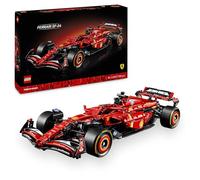 LEGO Technic Ferrari SF-24 F1 Car Model - Collectible Formula 1 Set with 1:8 Scale V6 Engine, Gear Box, Steering & DRS - Gift Idea for Adult & Teenage Racing Fans 42207