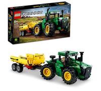 LEGO Technic John Deere 9620R 4WD Tractor Toy with Tipping Trailer, Classic Style Farm Toys for Kids, Boys & Girls 8 Plus Years Old, Collectible Model Building Set 42136