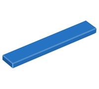 LEGO Tile 1 x 6, Part Number 6636 (Blue, 5, Bricks)