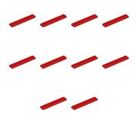 LEGO Tile 1 x 6, Part Number 6636 (Red, 10, Bricks)