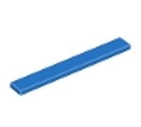 LEGO Tile 1 x 8, Part 4162 (Blue, 10, count)
